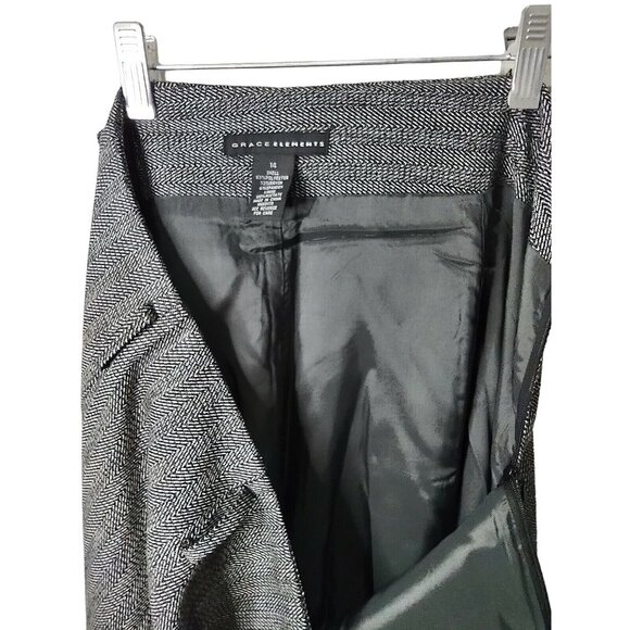 Grace Elements Dark Academia Full Skirt Micro Print Lined Side Zip Womens 14 - Picture 8 of 10